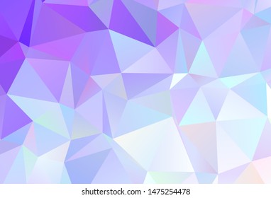 Light Purple vector polygonal template. Geometric illustration in Origami style with gradient.  New template for your brand book.