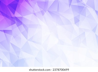 Light Purple vector polygonal template. Glitter abstract illustration with an elegant triangles. Pattern for a brand book's backdrop.