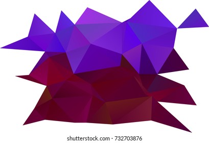 Light Purple vector polygonal template. Shining illustration, which consist of triangles. Triangular pattern for your business design.