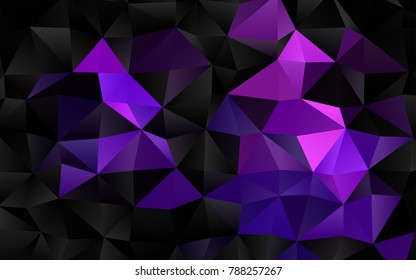 Light Purple vector polygonal template. Creative illustration in halftone style with gradient. The polygonal design can be used for your web site.