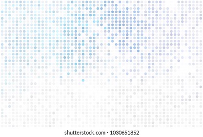 Light Purple vector red banner with set of circles, dots. Donuts Background. Creative Design Template. Technological halftone illustration.