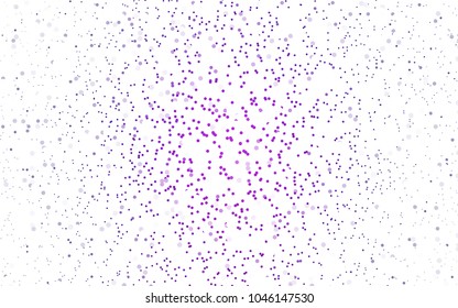 Light Purple vector red banner with set of circles, dots. Donuts Background. Creative Design Template. Technological halftone illustration.