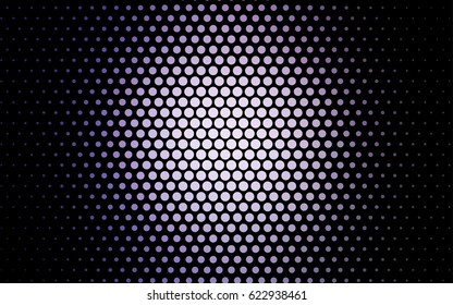 Light Purple vector red banner with set of circles, dots. Donuts Background. Creative Design Template. Technological halftone illustration.