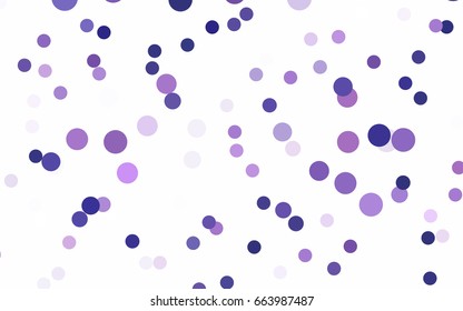 Light Purple vector red banner with set of circles, dots. Donuts Background. Creative Design Template. Technological halftone illustration.