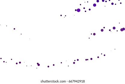 Light Purple vector red banner with set of circles, dots. Donuts Background. Creative Design Template. Technological halftone illustration.