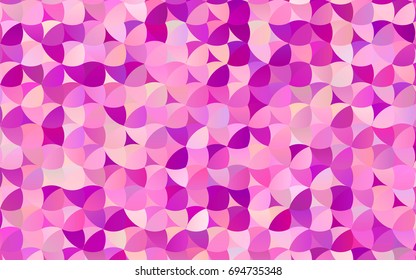 Light Purple vector red banner with set of circles, dots. Donuts Background. Creative Design Template. Technological halftone illustration.