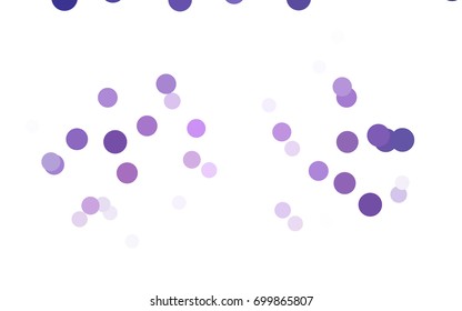 Light Purple vector red banner with set of circles, dots. Donuts Background. Creative Design Template. Technological halftone illustration.
