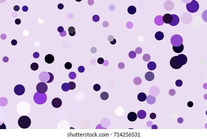 Light Purple vector red banner with set of circles, dots. Donuts Background. Creative Design Template. Technological halftone illustration.