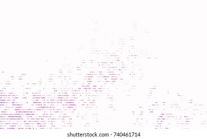 Light Purple vector red banner with set of circles, dots. Donuts Background. Creative Design Template. Technological halftone illustration.