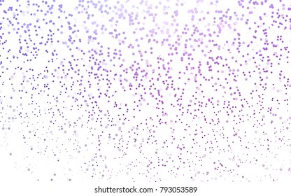 Light Purple vector red banner with set of circles, dots. Donuts Background. Creative Design Template. Technological halftone illustration.