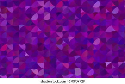 Light Purple vector red pattern of geometric circles, shapes. Colorful mosaic banner. Geometric background with colored disks.