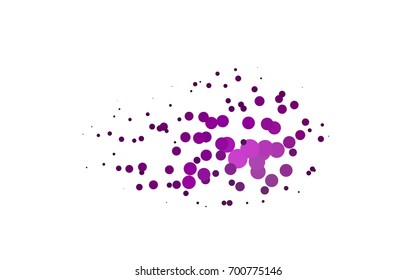 Light Purple vector red pattern of geometric circles, shapes. Colorful mosaic banner. Geometric background with colored disks.