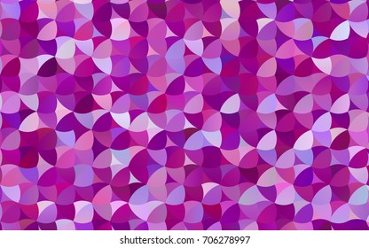 Light Purple vector red pattern of geometric circles, shapes. Colorful mosaic banner. Geometric background with colored disks.