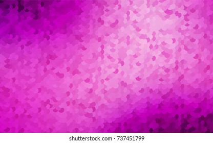 Light Purple vector red pattern of geometric circles, shapes. Colorful mosaic banner. Geometric background with colored disks.