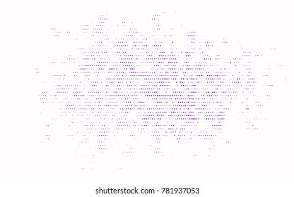 Light Purple vector red pattern of geometric circles, shapes. Colorful mosaic banner. Geometric background with colored disks.