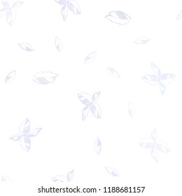 Light Purple vector seamless abstract design with leaves. leaves on blurred abstract background with gradient. Pattern for design of window blinds, curtains.