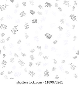Light Purple vector seamless abstract backdrop with leaves, branches. Glitter abstract illustration with leaves and branches. Pattern for design of fabric, wallpapers.
