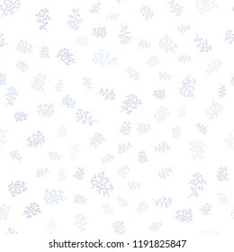 Light Purple vector seamless abstract pattern with leaves, branches. Glitter abstract illustration with leaves and branches. Design for textile, fabric, wallpapers.