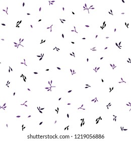 Light Purple vector seamless abstract design with leaves. leaves on elegant natural pattern with gradient. Pattern for design of fabric, wallpapers.