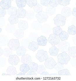 Light Purple vector seamless abstract pattern with flowers. Creative illustration in blurred style with flowers. Pattern for trendy fabric, wallpapers.
