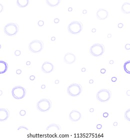 Light Purple vector seamless backdrop with dots. Blurred bubbles on abstract background with colorful gradient. Pattern can be used for ads, leaflets.
