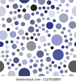 Light Purple vector seamless backdrop with dots. Blurred decorative design in abstract style with bubbles. Completely new template for your brand book.
