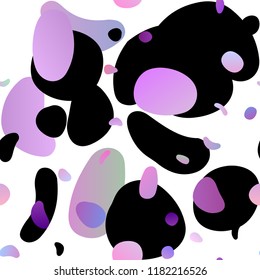 Light Purple vector seamless backdrop with dots, spots. Modern abstract illustration with colorful water drops. Design for textile, fabric, wallpapers.