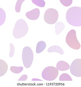 Light Purple vector seamless backdrop with dots, spots. Colorful illustration with blurred circles in nature style. Pattern for design of window blinds, curtains.