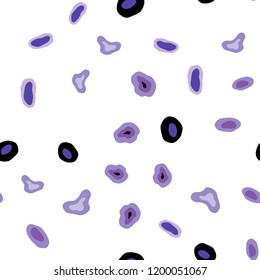 Light Purple vector seamless backdrop with dots. Abstract illustration with colored bubbles in nature style. Design for textile, fabric, wallpapers.