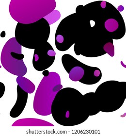 Light Purple vector seamless backdrop with dots, spots. Blurred decorative design in abstract style with bubbles. Pattern for design of window blinds, curtains.