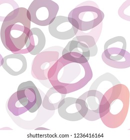 Light Purple vector seamless backdrop with dots, spots. Modern abstract illustration with colorful water drops. Trendy design for wallpaper, fabric makers.