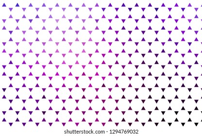 Light Purple vector seamless backdrop with lines, triangles. Glitter abstract illustration with triangular shapes. Design for textile, fabric, wallpapers.