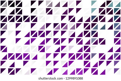 Light Purple vector seamless backdrop with lines, triangles. Abstract gradient illustration with triangles. Pattern for design of window blinds, curtains.