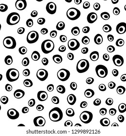 Light Purple vector seamless backdrop with dots, spots. Glitter abstract illustration with blurred drops of rain. Pattern for trendy fabric, wallpapers.