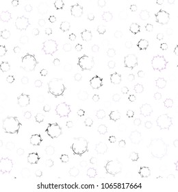 Light Purple vector seamless  background with bubbles. Blurred bubbles on abstract background with colorful gradient. Completely new template for your brand book.
