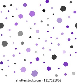 Light Purple vector seamless background with hexagons. White background with colorful hexagons. New template for your brand book.