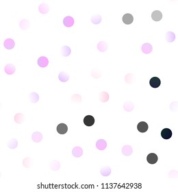 Light Purple vector seamless background with dots. Blurred bubbles on abstract background with colorful gradient. The pattern can be used for aqua ad, booklets.