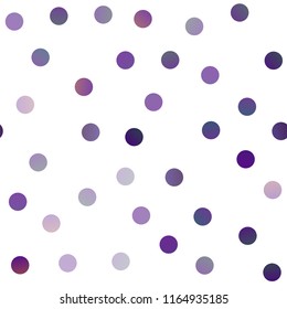 Light Purple vector seamless background with bubbles. Modern abstract illustration with colorful water drops. The pattern can be used for aqua ad, booklets.