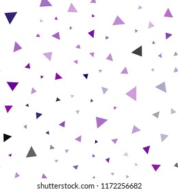 Light Purple vector seamless background with triangles. Beautiful illustration with triangles in nature style. Pattern for commercials.