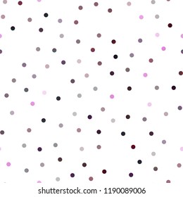 Light Purple vector seamless background with bubbles. Modern abstract illustration with colorful water drops. The pattern can be used for ads, leaflets of liquid.
