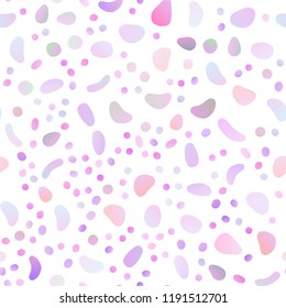 Light Purple vector seamless background with bubbles. Blurred bubbles on abstract backdrop with colorful gradient. Pattern for design of window blinds, curtains.