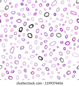 Light Purple vector seamless background with bubbles. Abstract illustration with colored bubbles in nature style. Pattern for trendy fabric, wallpapers.