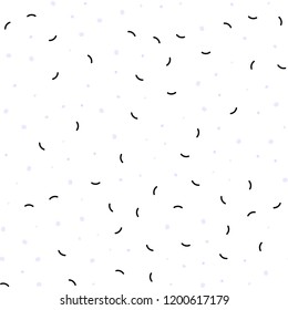 Light Purple vector seamless background with bubbles, lines. Illustration with set of colorful abstract circles and lines. Design for textile, fabric, wallpapers.