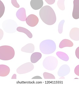 Light Purple vector seamless background with bubbles. Illustration with set of shining colorful abstract circles. Pattern for design of window blinds, curtains.