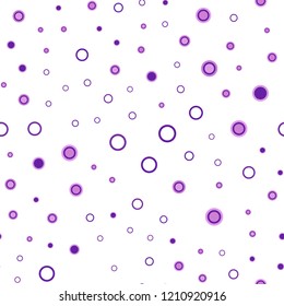 Light Purple vector seamless background with bubbles. Beautiful colored illustration with blurred circles in nature style. Pattern for trendy fabric, wallpapers.