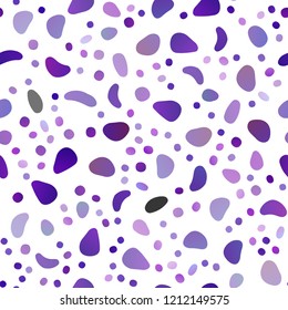 Light Purple vector seamless background with bubbles. Colorful illustration with blurred circles in nature style. Pattern for design of fabric, wallpapers.