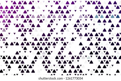 Light Purple vector seamless background with triangles. Beautiful illustration with triangles in nature style. Template for business cards, websites.