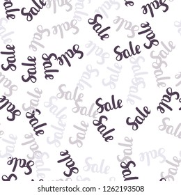 Light Purple vector seamless background with 70, 90 % signs of sales. Illustration with signs of sales on abstract template. Backdrop for ads, leaflets of Black Friday.
