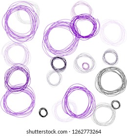 Light Purple vector seamless background with bubbles. Beautiful colored illustration with blurred circles in nature style. Template for business cards, websites.