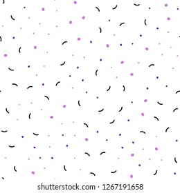 Light Purple vector seamless background with bubbles, lines. Colorful illustration with circles and lines in futuristic style. Template for business cards, websites.